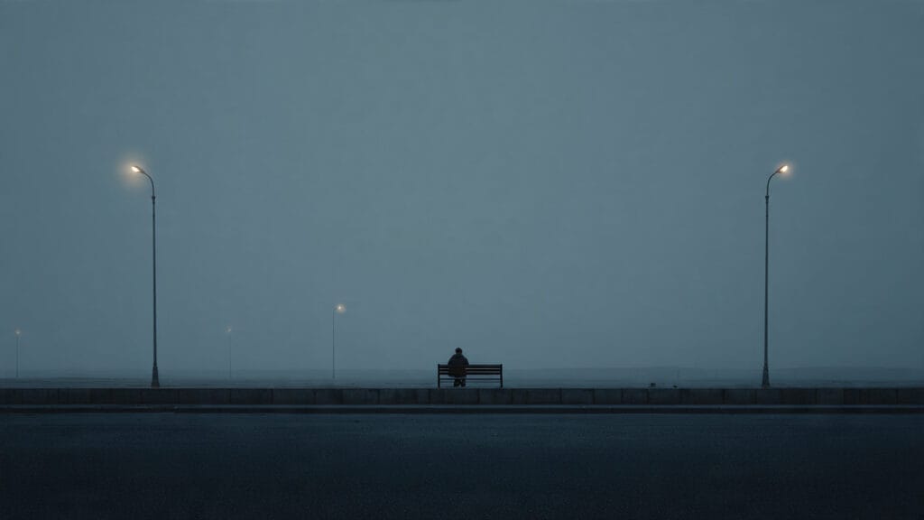 A person Sitting alone