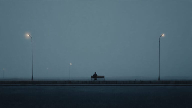 A person Sitting alone