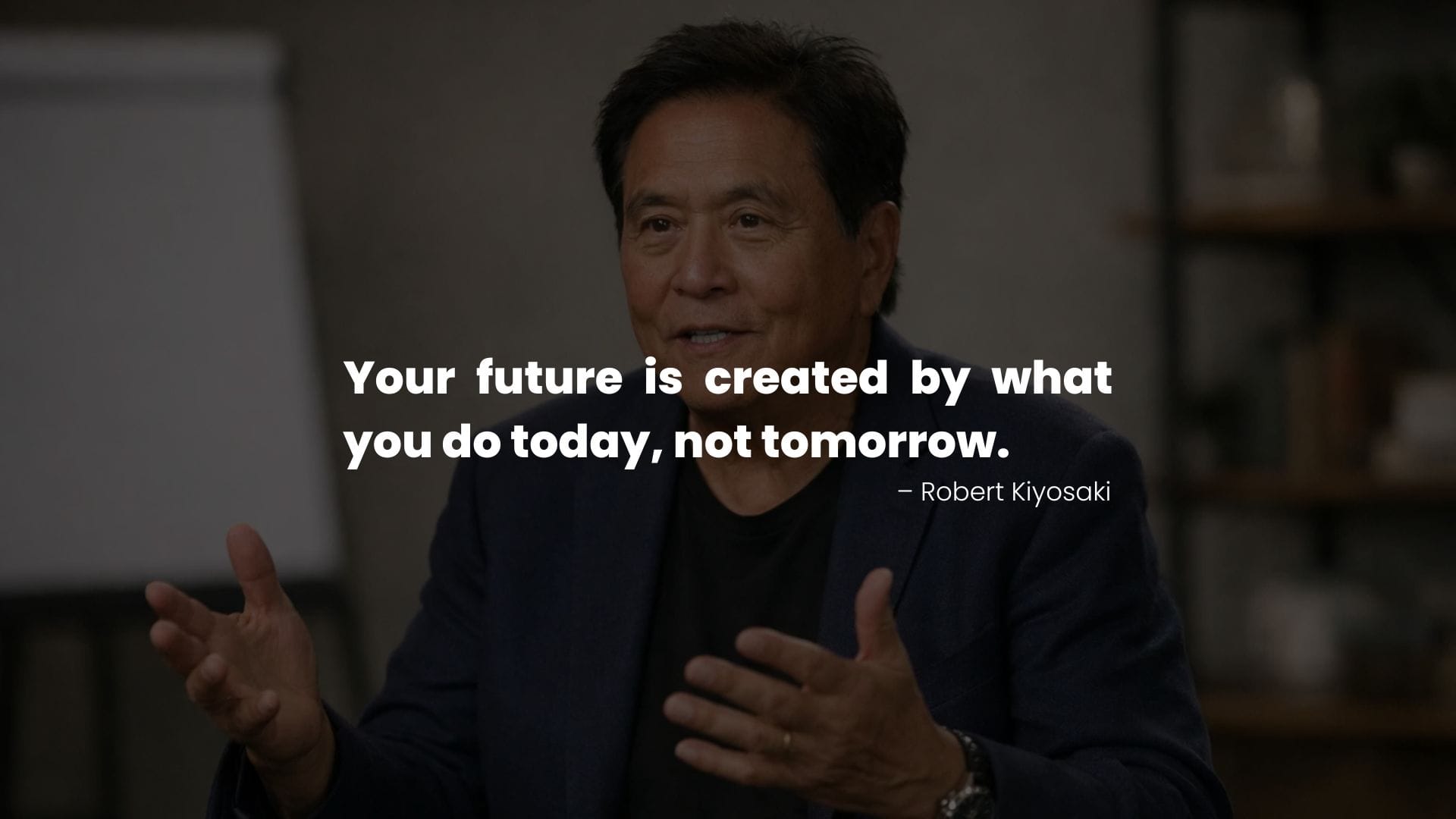Robert Kiyosaki Giving interview