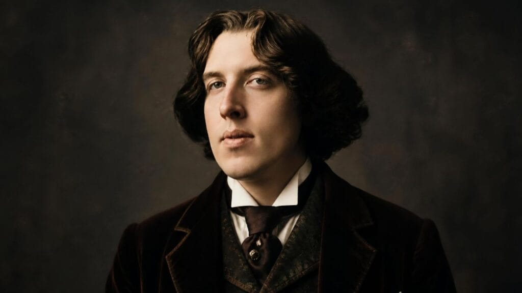 Oscar Wilde portrait in Victorian attire, classic look for a quotes article