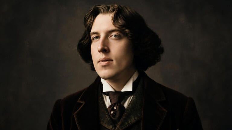 Oscar Wilde portrait in Victorian attire, classic look for a quotes article