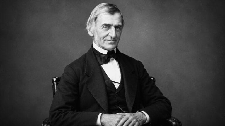 Ralph Waldo Emerson Portrait Sitting on Chair featured image of Ralph Waldo Emerson Quotes