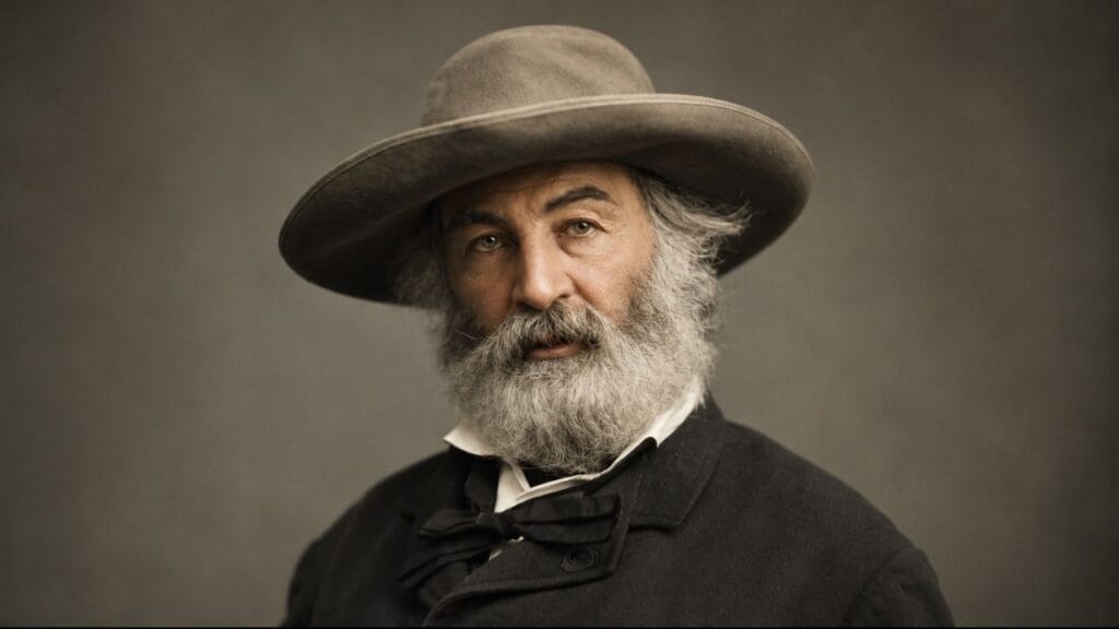 Walt Whitman Quotes featured image showing a portrait of Walt Whitman with his iconic beard and hat