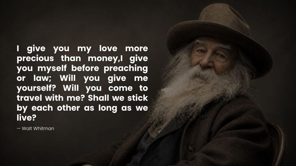 Walt Whitman Quote on Love